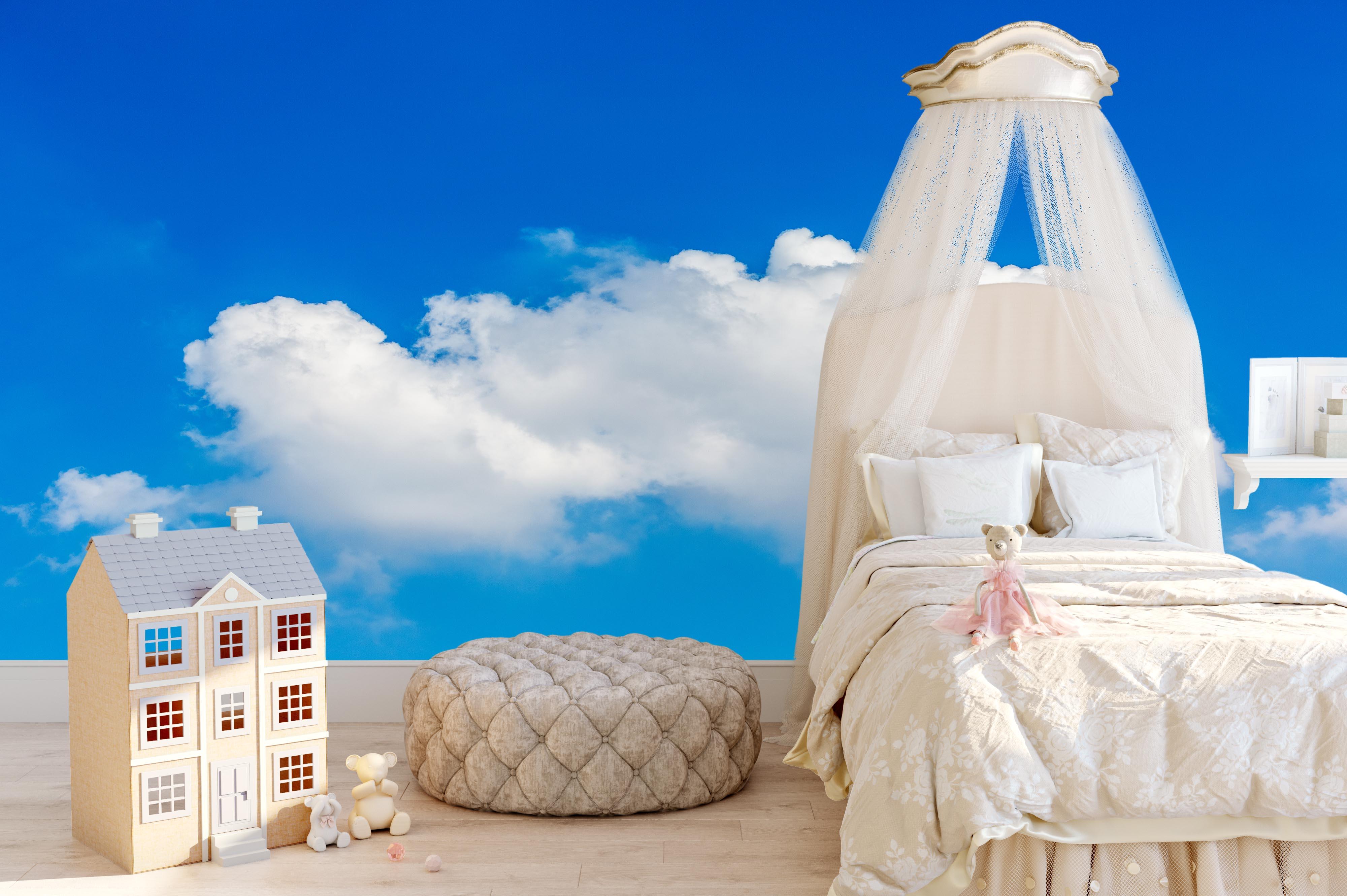 3D Blue Sky White Cloud Wall Mural Wallpaper 108- Jess Art Decoration