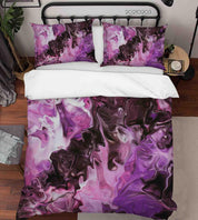 3D Abstract Purple Marble Texture Quilt Cover Set Bedding Set Duvet Cover Pillowcases 96- Jess Art Decoration