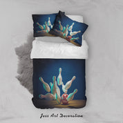3D Bowling Pattern Quilt Cover Set Bedding Set Duvet Cover Pillowcases A047 LQH- Jess Art Decoration