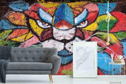 3D Abstract Colored Street Graffiti Wall Mural Wallpaper LQH 222- Jess Art Decoration