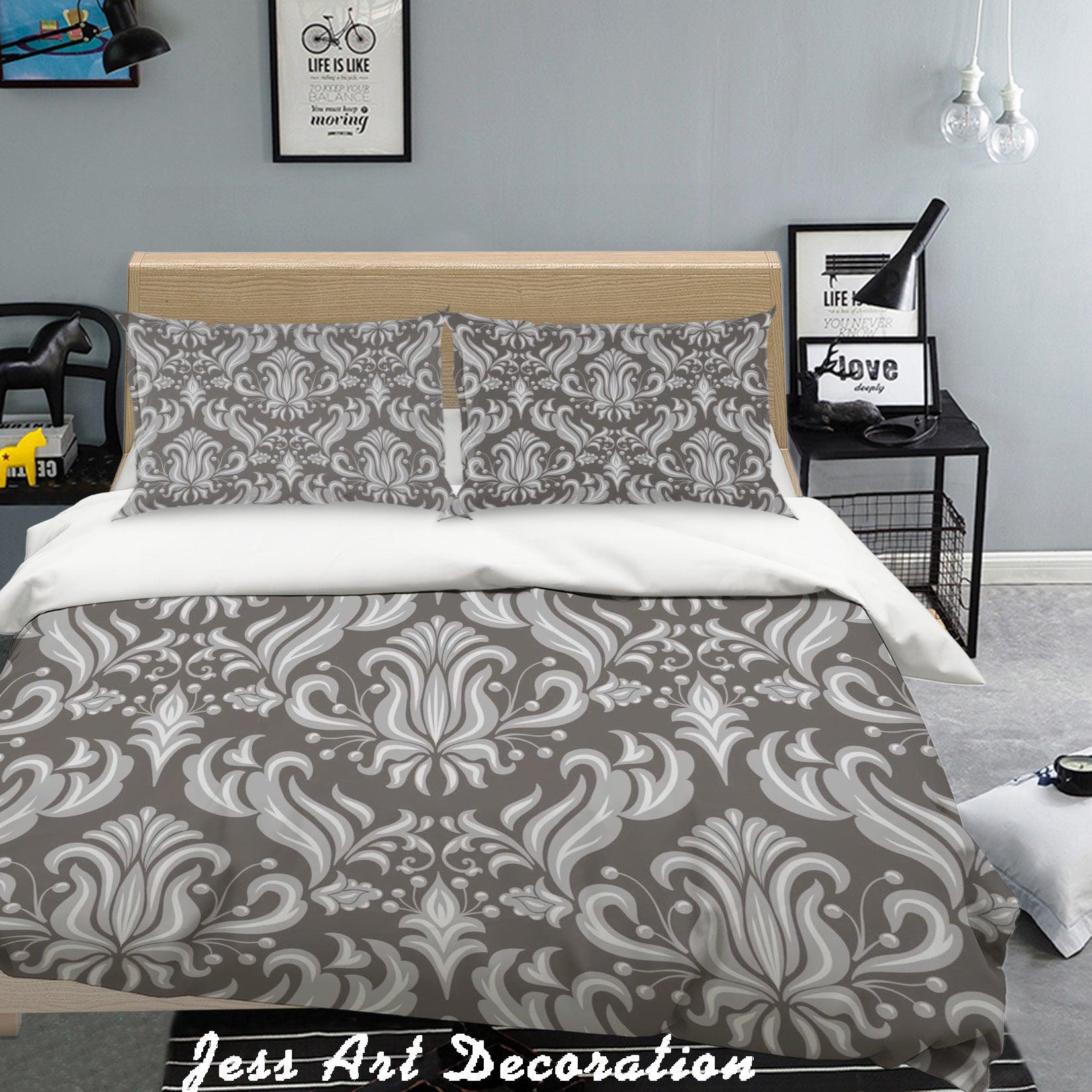 3D White Flowers Pattern Quilt Cover Set Bedding Set Pillowcases 183- Jess Art Decoration