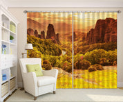3D Landscape Mountains Forest Curtains and Drapes SF35- Jess Art Decoration