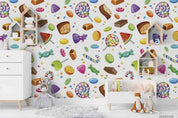 3D Hand Drawn Fruit Food Pattern Wall Mural Wallpaper LQH 110- Jess Art Decoration