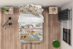 3D Floral Mouse Shoe Cup Cake Quilt Cover Set Bedding Set Duvet Cover Pillowcases LXL 89- Jess Art Decoration