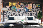 3D Graffiti Brick Logo Photo Wall Mural Wallpaper SWW3789- Jess Art Decoration