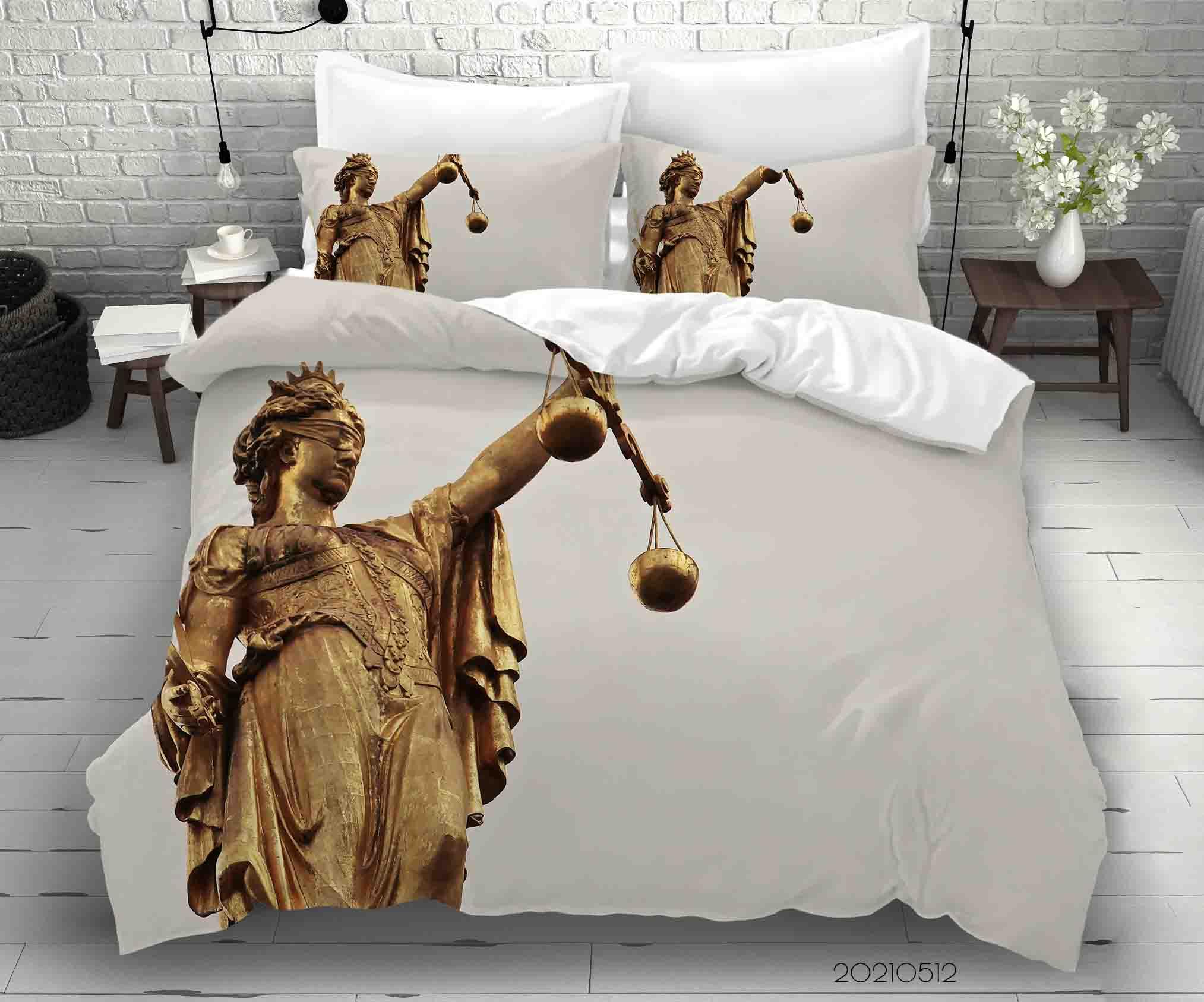 3D Golden Art Sculpture Quilt Cover Set Bedding Set Duvet Cover Pillowcases 248- Jess Art Decoration