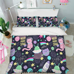 3D Space Cats Quilt Cover Set Bedding Set Pillowcases 72- Jess Art Decoration