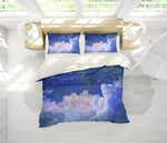 3D Blue Sky White Cloud Quilt Cover Set Bedding Set Pillowcases 16- Jess Art Decoration