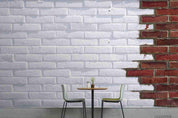 3D White Red Brick Wall Mural Wallpaper SWW4347- Jess Art Decoration