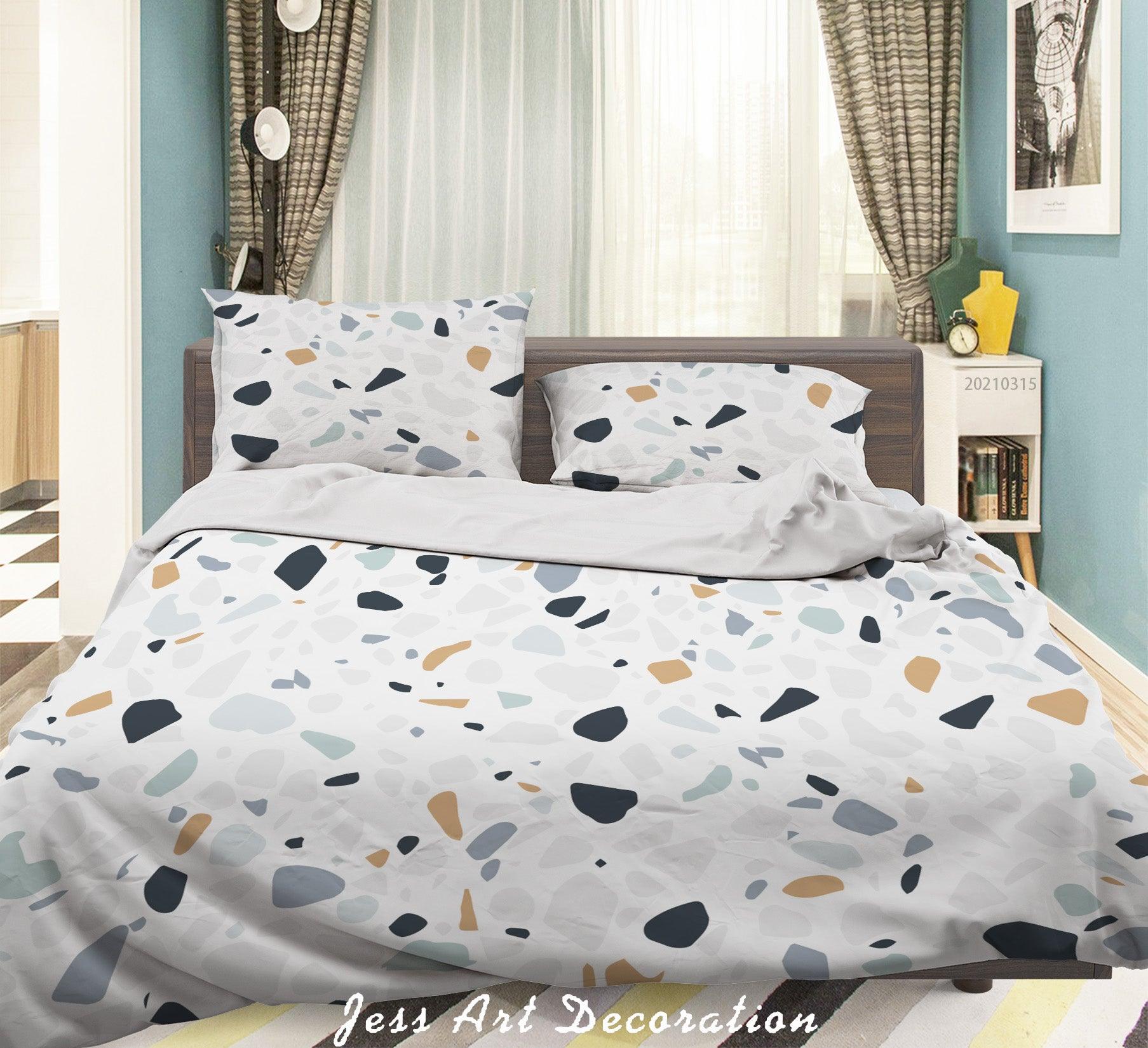 3D Watercolor Marble Pattern Quilt Cover Set Bedding Set Duvet Cover Pillowcases 68- Jess Art Decoration