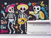 3D Skeleton Skull Guitar Wall Mural Wallpaper 77- Jess Art Decoration