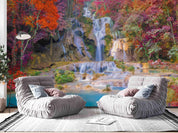 3D Mountain Forest Red Leaves Landscape Wall Mural Wallpaper GD 2776- Jess Art Decoration