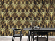3D Golden Peacock Feather Wall Mural Wallpaper LQH 206- Jess Art Decoration