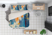 3D Abstract Color Graffiti Quilt Cover Set Bedding Set Duvet Cover Pillowcases 297- Jess Art Decoration