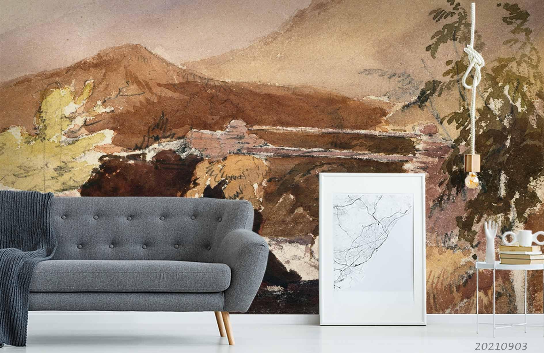 3D Nature Landscape Oil Painting Wall Mural Wallpaper LQH 120- Jess Art Decoration