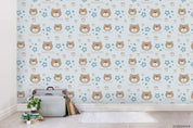 3D Cartoon Cute Animal Bear Star Pattern Wall Mural Wallpaper WJ 5012- Jess Art Decoration