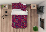 3D Red Flower Pattern Quilt Cover Set Bedding Set Pillowcases 3- Jess Art Decoration