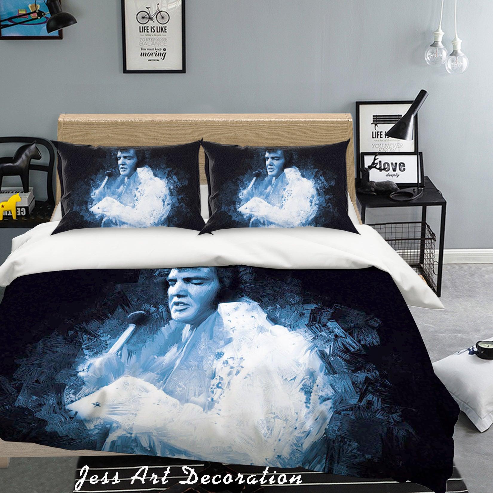 3D Rock Star Elvis Presley Quilt Cover Set Bedding Set Pillowcases 113