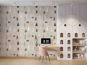 3D Christmas Season Pine Tree Wall Mural Wallpaper GD 2083- Jess Art Decoration