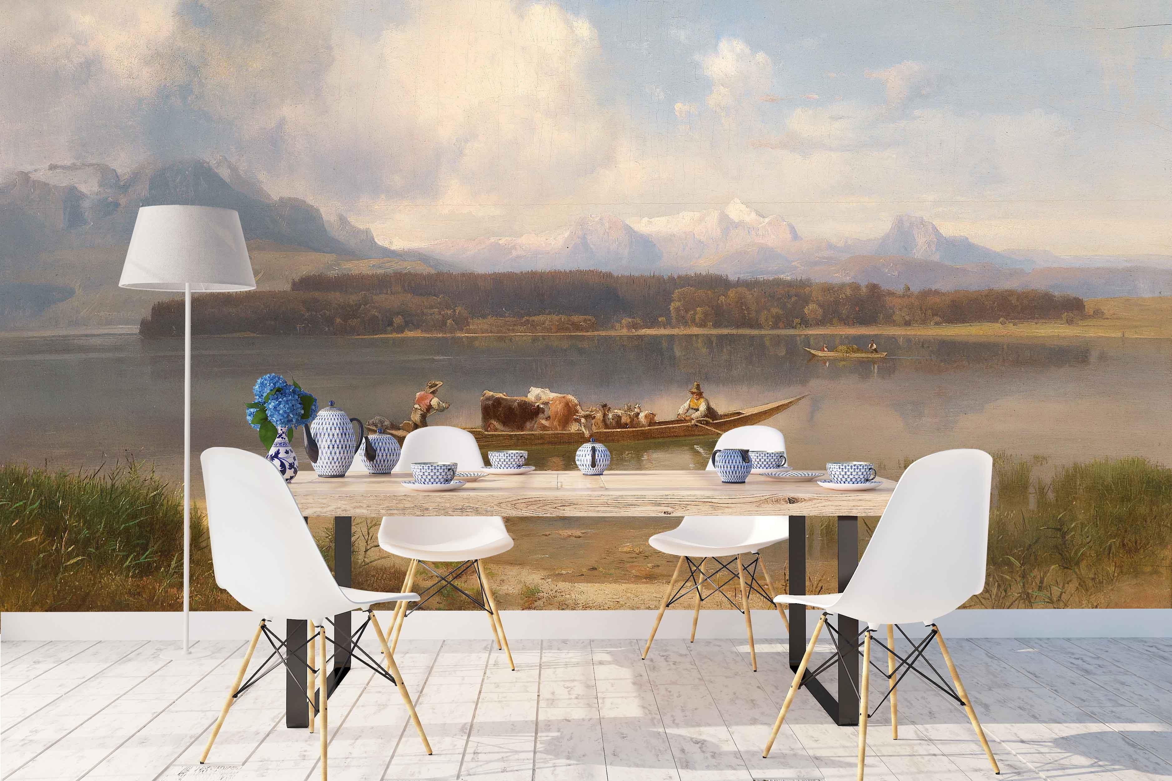 3D Nordic Lakeside Oil Painting Wall Mural Wallpaper  20- Jess Art Decoration