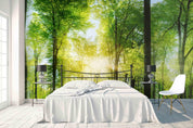 3D green forest sunshine weave wall mural wallpaper 55- Jess Art Decoration