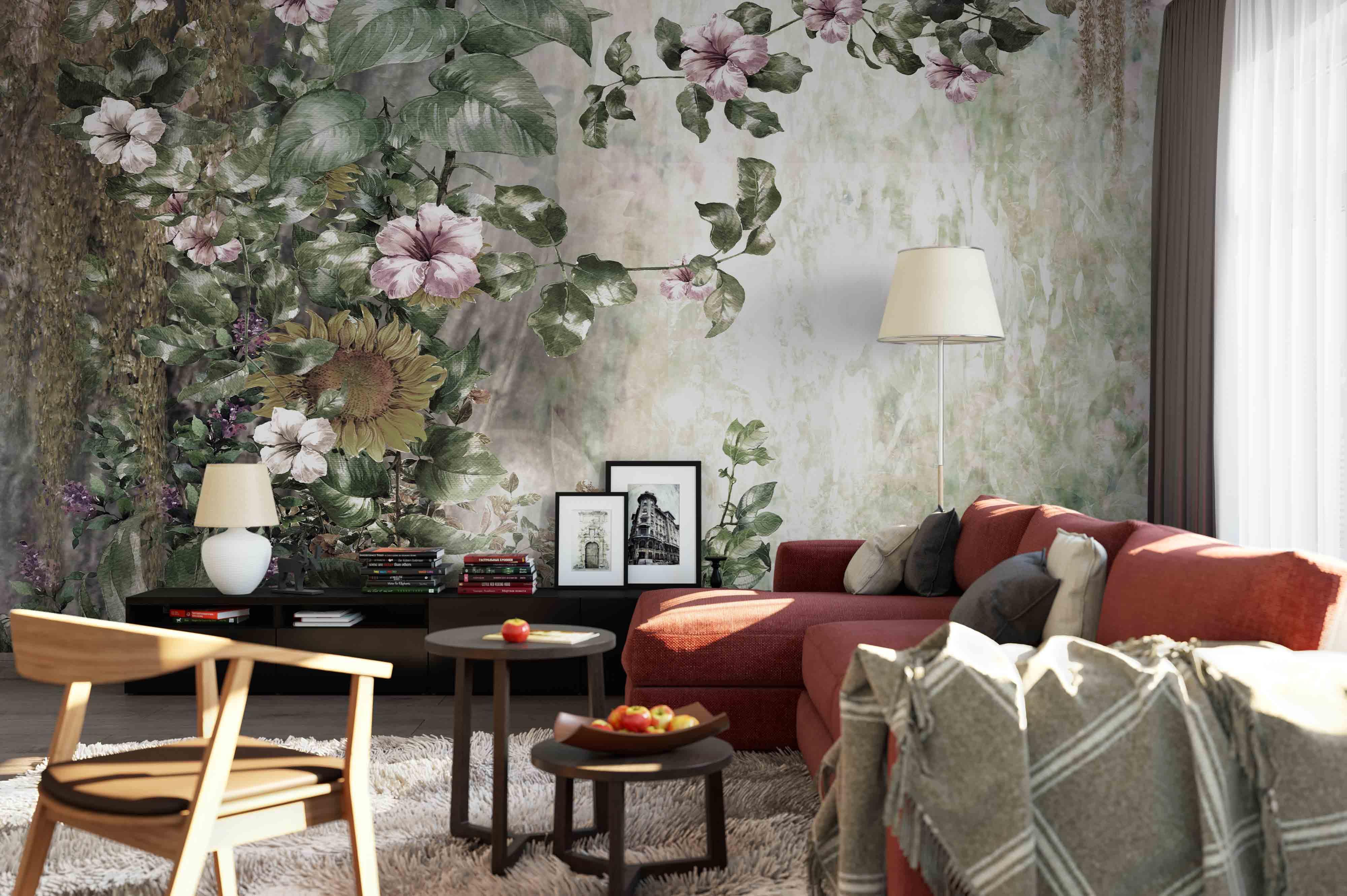 3D Flower Vine Leaves Wall Mural Wallpaper 148- Jess Art Decoration