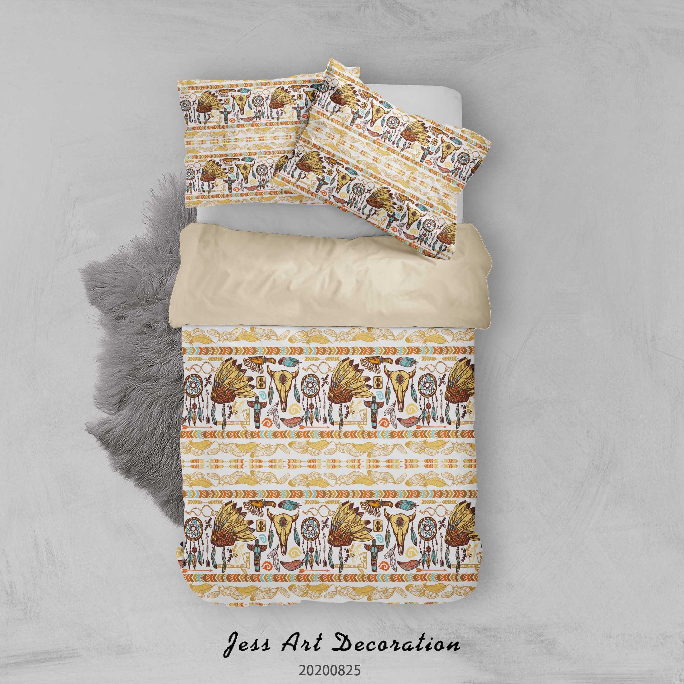 3D Abstract Indian Pattern Quilt Cover Set Bedding Set Duvet Cover Pillowcases WJ 3350- Jess Art Decoration