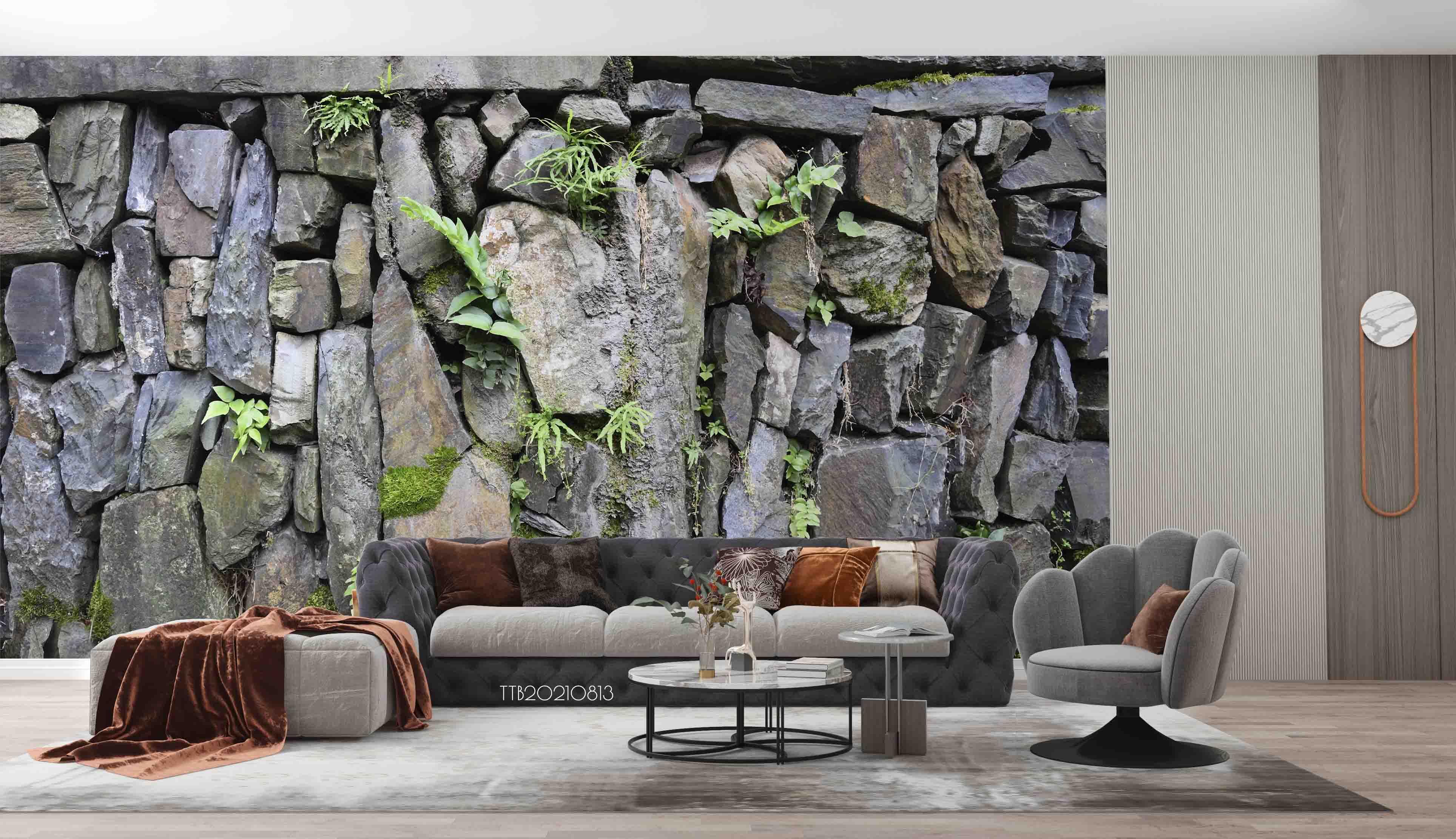 3D Rock Stone Stacked Background Wall Mural Wallpaper 5092- Jess Art Decoration