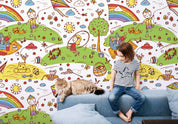 3D Summer Park Kids Outdoor Activities Wall Mural Wallpaper GD 202- Jess Art Decoration