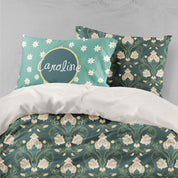 3D Abstract Floral Dark Green Quilt Cover Set Bedding Set Pillowcases 65- Jess Art Decoration