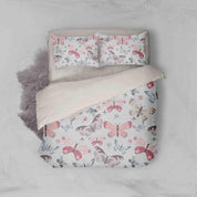 3D White Butterfly Quilt Cover Set Bedding Set Pillowcases 85- Jess Art Decoration