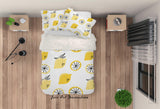 3D Yellow Lemon Quilt Cover Set Bedding Set Pillowcases 34- Jess Art Decoration