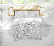 3D Halloween Decoration Doodle Quilt Cover Set Bedding Set Duvet Cover Pillowcases 88- Jess Art Decoration