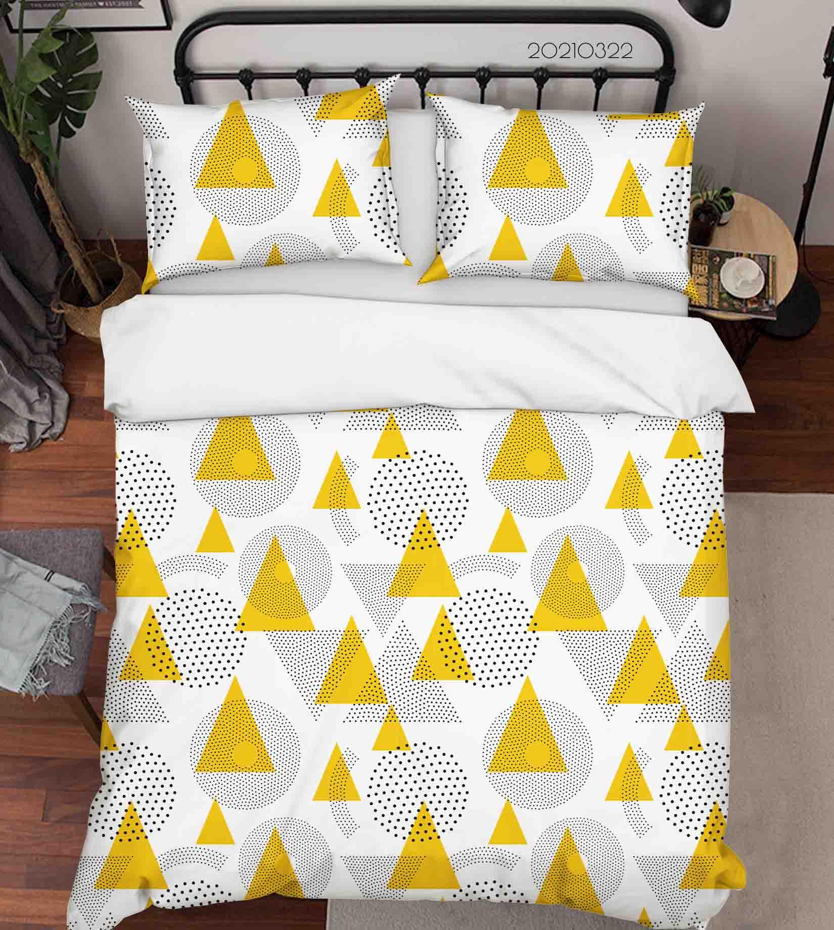 3D Abstract Geometric Pattern Quilt Cover Set Bedding Set Duvet Cover Pillowcases 129- Jess Art Decoration