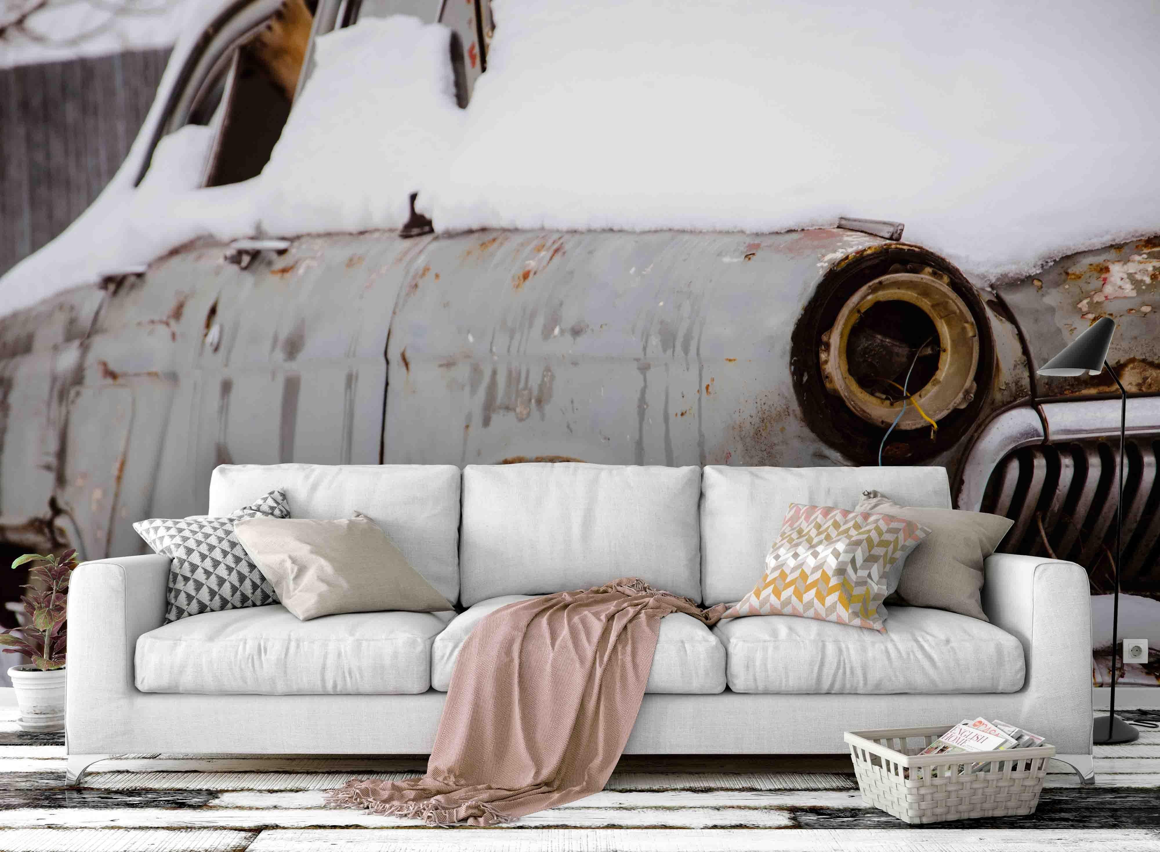 3D automobile snow wall mural wallpaper 11- Jess Art Decoration