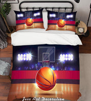 3D Basketball Hall Stadium Quilt Cover Set Bedding Set Pillowcases 50- Jess Art Decoration