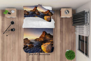 3D Sunset Sky Rock Landscape Quilt Cover Set Bedding Set Duvet Cover Pillowcases 159 LQH- Jess Art Decoration