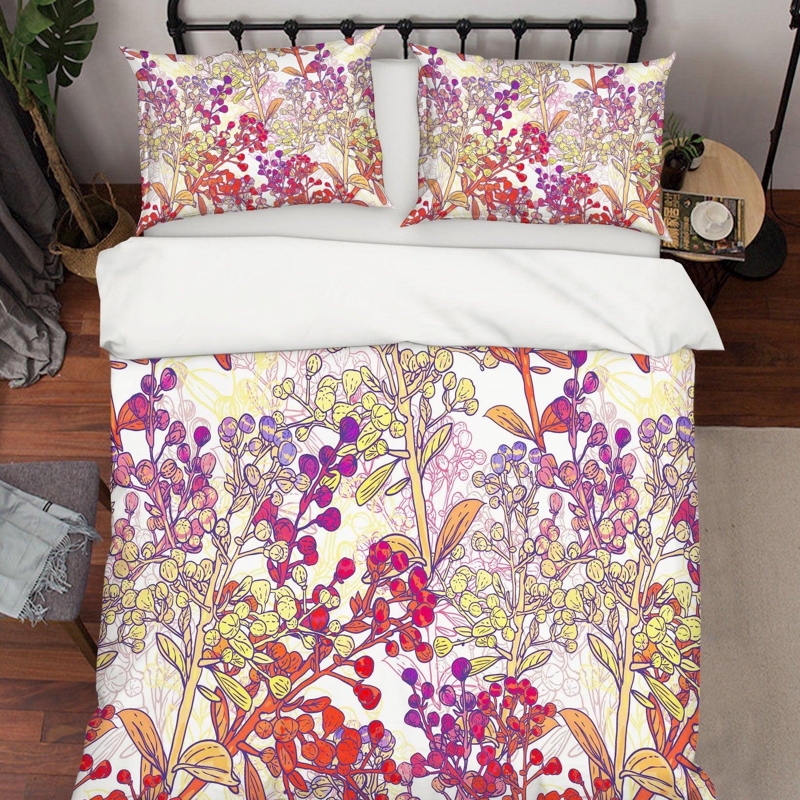 3D Watercolor Floral Quilt Cover Set Bedding Set Pillowcases 89- Jess Art Decoration
