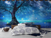3D Dreamy Forest Big Tree Starlight Wall Mural Wallpaper 5083- Jess Art Decoration