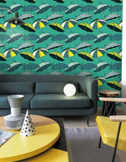 3D Umbrella Green Wall Mural Wallpaper 75- Jess Art Decoration