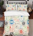 3D Color Stamp Pattern Quilt Cover Set Bedding Set Pillowcases  25- Jess Art Decoration