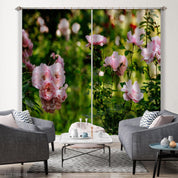 3D Field Pink Flower Scenery Curtains and Drapes GD 3256- Jess Art Decoration
