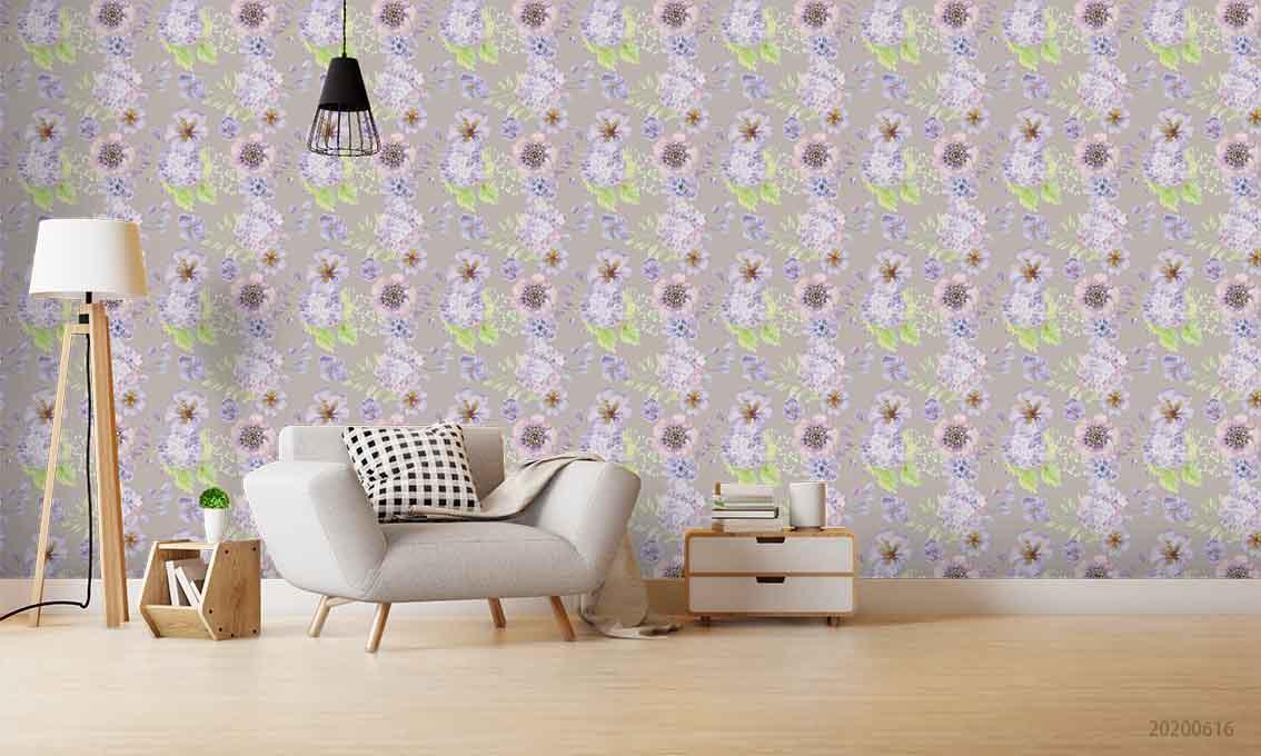 3D Hand Sketching Pink Floral Pattern Wall Mural Wallpaper LXL 128- Jess Art Decoration