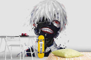 3D Masked Dark Anime Boy dark masked anime boy mural wall mural wallpaper for teen room - view 2