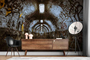 3D Graffiti Tunnel Wall Mural Wallpaper LQH 18- Jess Art Decoration