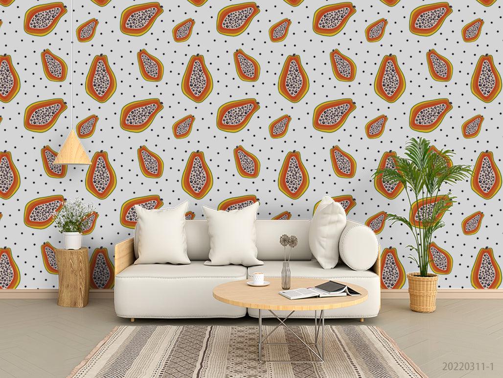 3D Pawpaw Seamless  Wall Mural Wallpaper sww  150- Jess Art Decoration