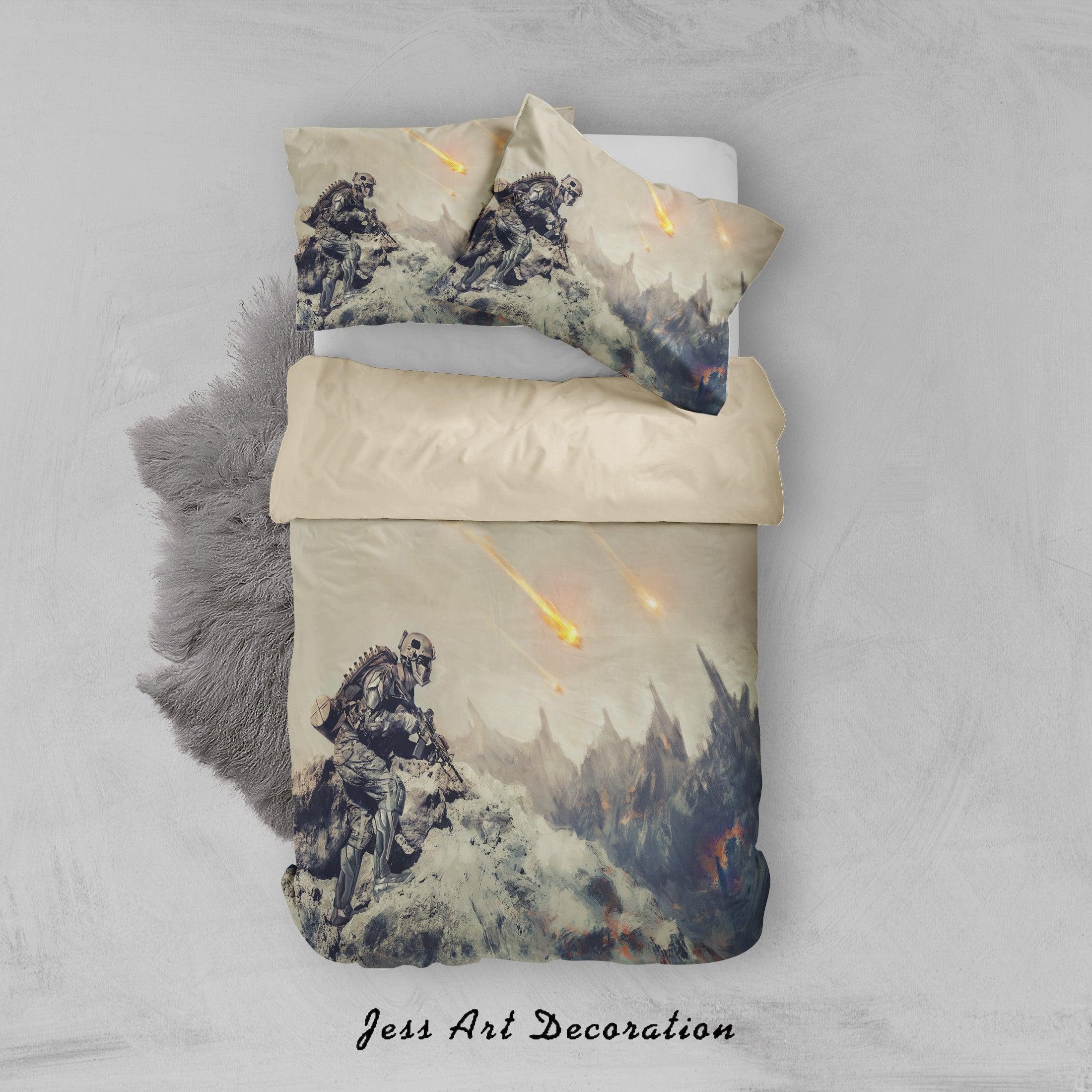 3D War Alien Planet Quilt Cover Set Bedding Set Duvet Cover Pillowcases A066 LQH- Jess Art Decoration