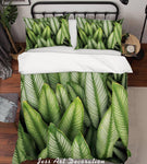 3D Tropical Green Plant Leaf Quilt Cover Set Bedding Set Pillowcases  68- Jess Art Decoration