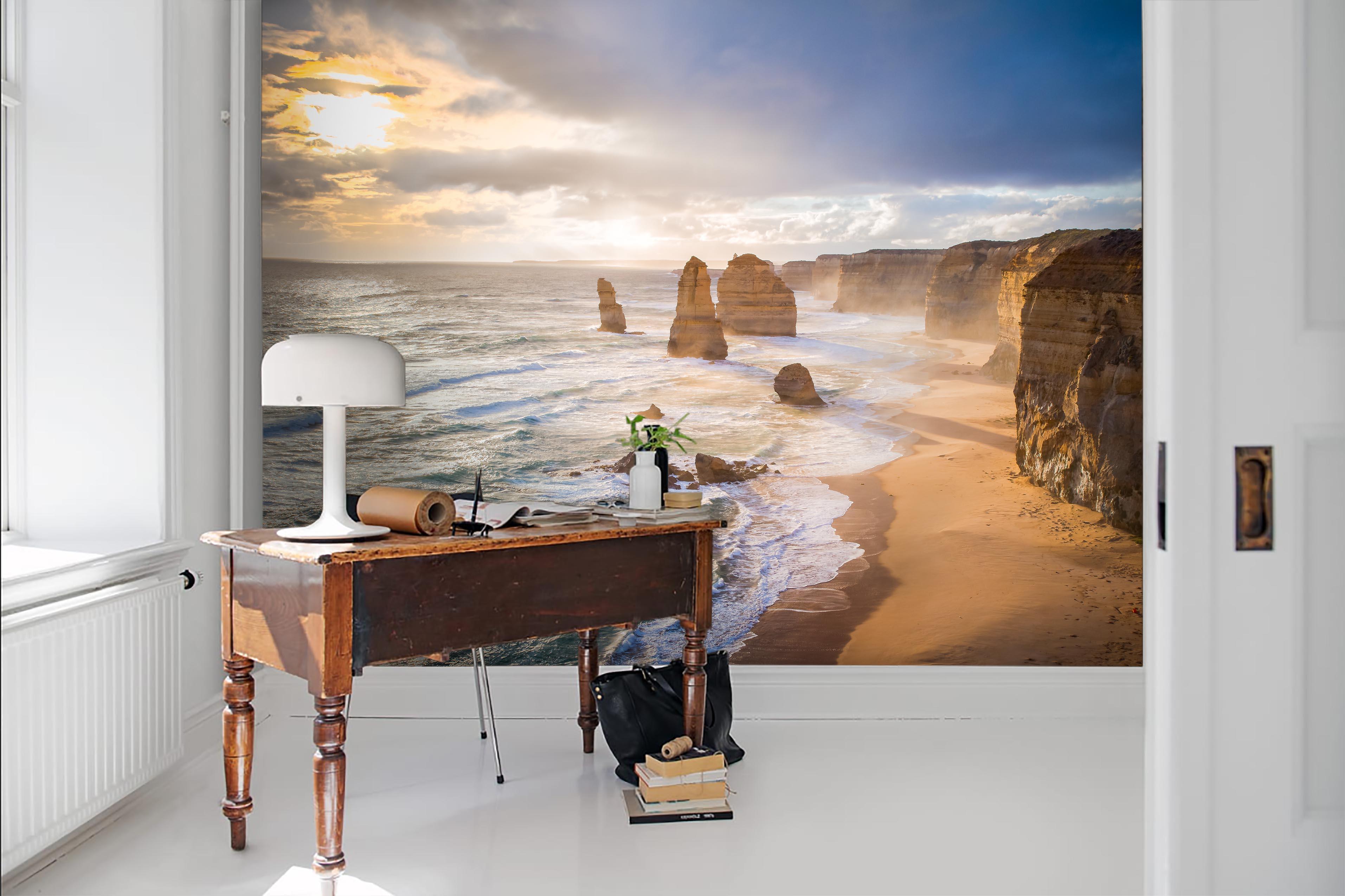 3D Beach Cliff Wall Mural Wallpaper 58- Jess Art Decoration