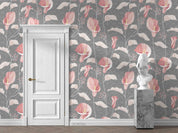 3D Hand Drawn Pink Calla Lily Wall Mural Wallpaper LQH 5- Jess Art Decoration